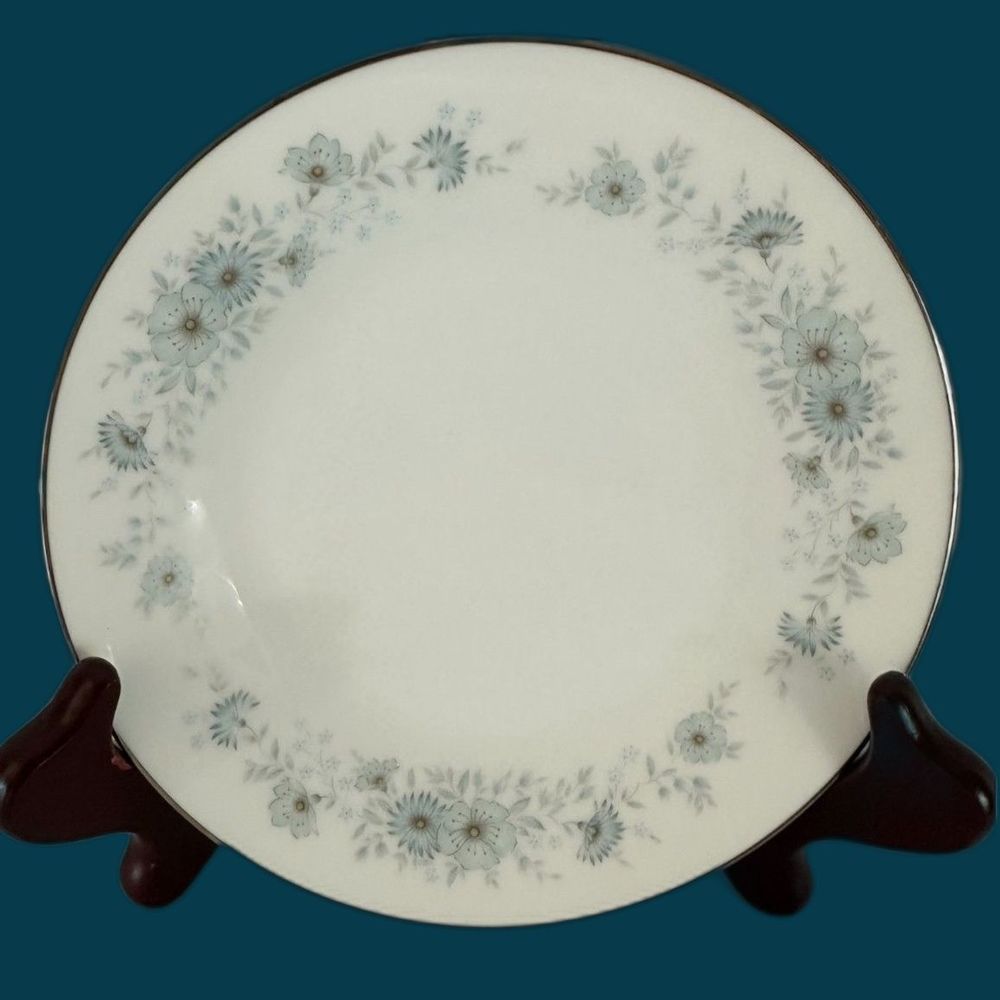 Noritake Porcelain China 6716 INVERNESS Platinum Vintage Japan Blue BREAD PLATE